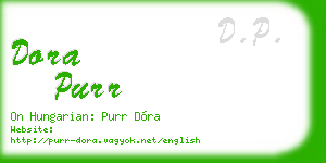 dora purr business card
